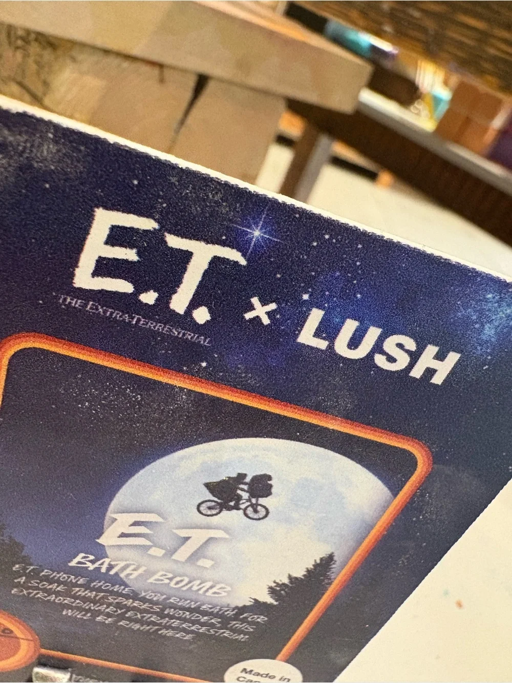 *sold* Lush X ET Decorative Gold Alien Bath Bomb with Draped White Cloth